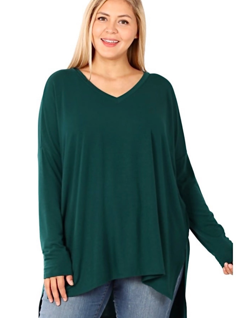 ZENANA
BUNDLE RESERVED Oversized Dolman Long Sleeve V-Neck Tunic Top